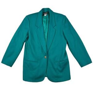 Requirements Suit Blazer in Green | Size 10